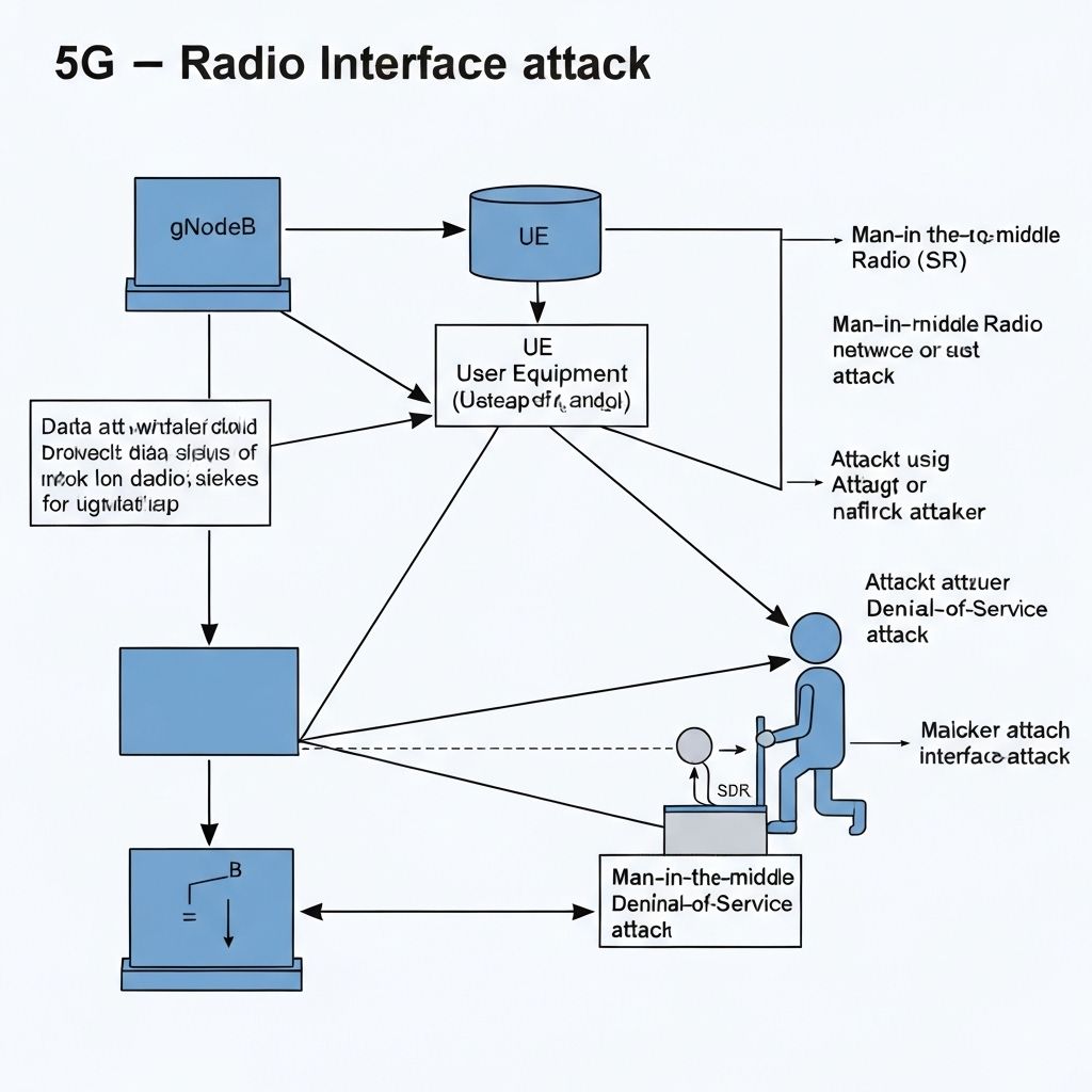 5G Radio Interface Attack Diagram